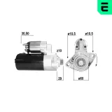 Starter 12 V 2 kW ERA 221233A