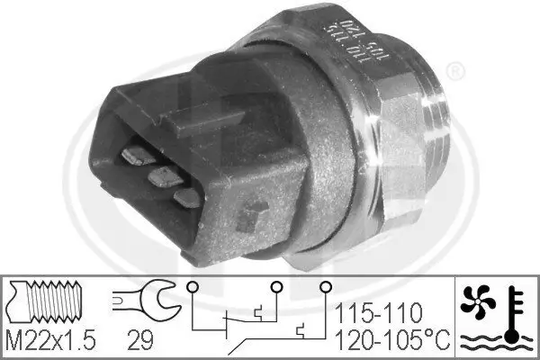 Temperaturschalter, Kühlerlüfter ERA 330227