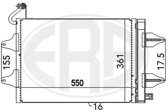 Kondensator, Klimaanlage ERA 667017 Bild Kondensator, Klimaanlage ERA 667017