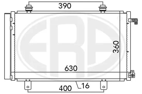 Kondensator, Klimaanlage ERA 667035 Bild Kondensator, Klimaanlage ERA 667035