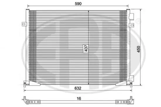 Kondensator, Klimaanlage ERA 667046 Bild Kondensator, Klimaanlage ERA 667046