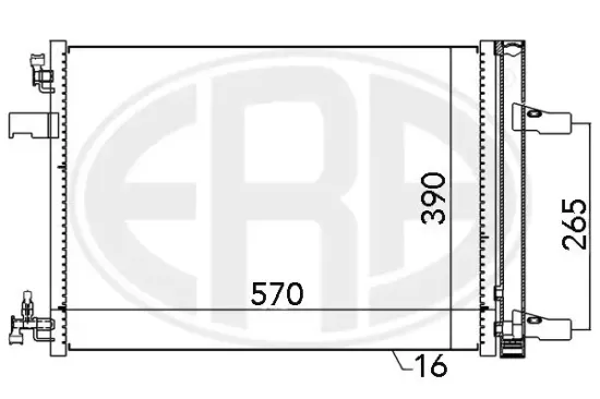 Kondensator, Klimaanlage ERA 667047 Bild Kondensator, Klimaanlage ERA 667047