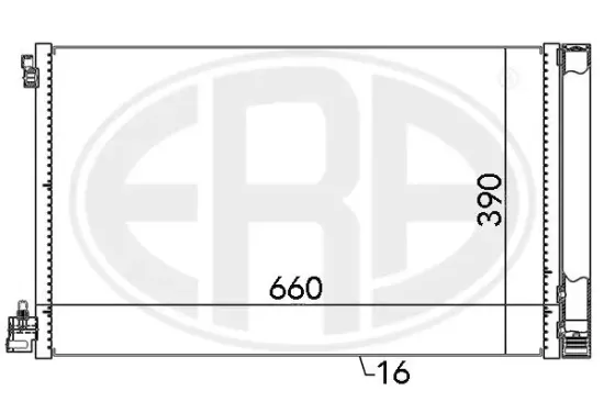 Kondensator, Klimaanlage ERA 667049 Bild Kondensator, Klimaanlage ERA 667049