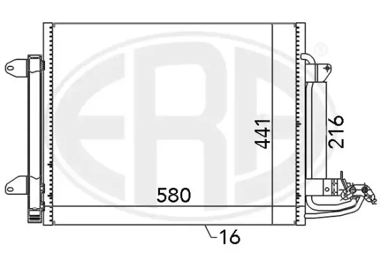 Kondensator, Klimaanlage ERA 667054 Bild Kondensator, Klimaanlage ERA 667054