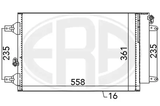 Kondensator, Klimaanlage ERA 667059 Bild Kondensator, Klimaanlage ERA 667059