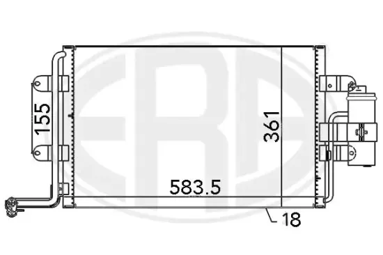 Kondensator, Klimaanlage ERA 667062 Bild Kondensator, Klimaanlage ERA 667062