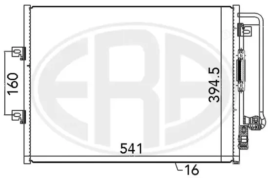 Kondensator, Klimaanlage ERA 667072 Bild Kondensator, Klimaanlage ERA 667072