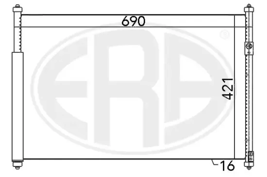Kondensator, Klimaanlage ERA 667080 Bild Kondensator, Klimaanlage ERA 667080