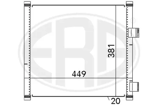 Kondensator, Klimaanlage ERA 667092 Bild Kondensator, Klimaanlage ERA 667092