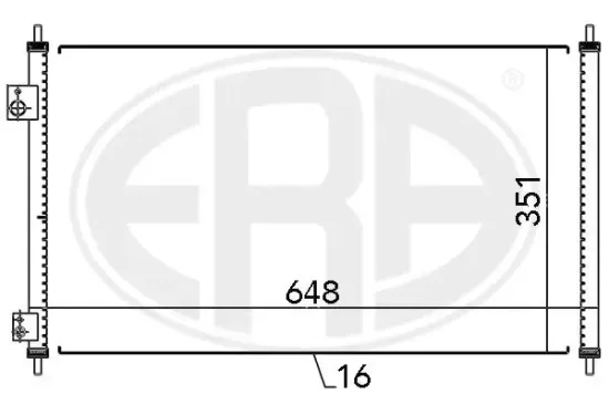 Kondensator, Klimaanlage ERA 667095 Bild Kondensator, Klimaanlage ERA 667095