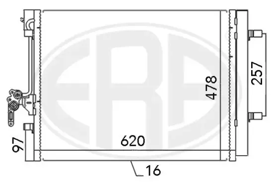 Kondensator, Klimaanlage ERA 667115 Bild Kondensator, Klimaanlage ERA 667115