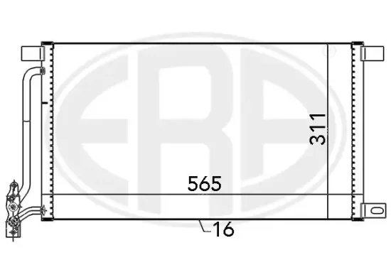 Kondensator, Klimaanlage ERA 667134 Bild Kondensator, Klimaanlage ERA 667134