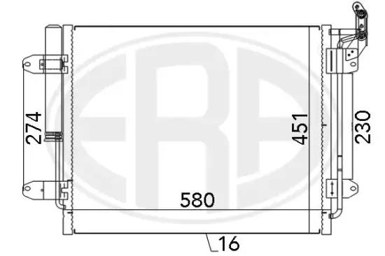 Kondensator, Klimaanlage ERA 667142 Bild Kondensator, Klimaanlage ERA 667142