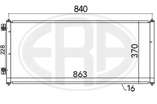 Kondensator, Klimaanlage ERA 667144 Bild Kondensator, Klimaanlage ERA 667144