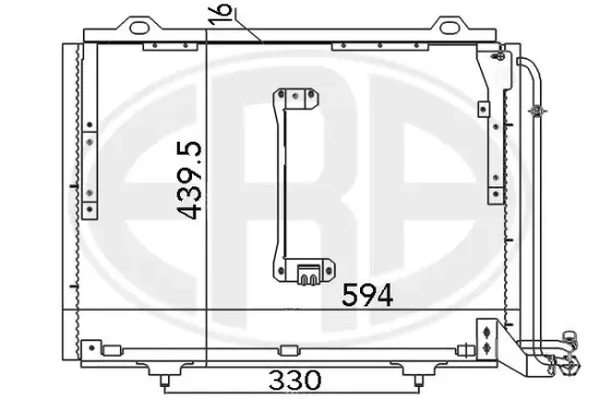 Kondensator, Klimaanlage ERA 667145 Bild Kondensator, Klimaanlage ERA 667145