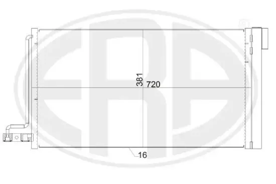 Kondensator, Klimaanlage ERA 667152 Bild Kondensator, Klimaanlage ERA 667152