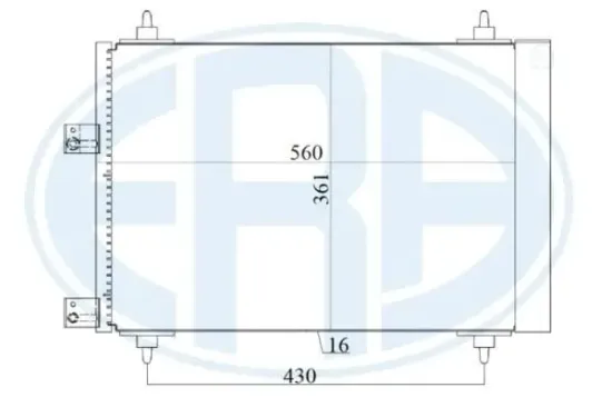Kondensator, Klimaanlage ERA 667160 Bild Kondensator, Klimaanlage ERA 667160