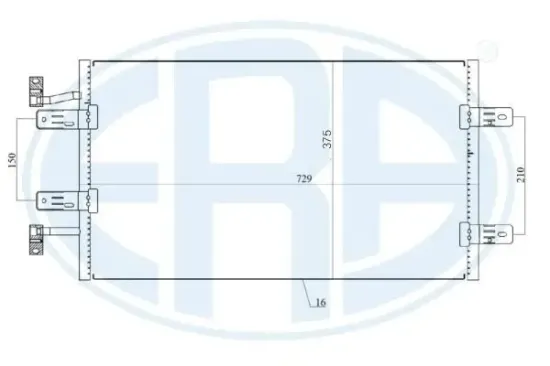 Kondensator, Klimaanlage ERA 667174 Bild Kondensator, Klimaanlage ERA 667174