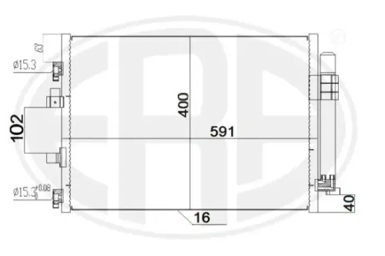 Kondensator, Klimaanlage ERA 667181 Bild Kondensator, Klimaanlage ERA 667181