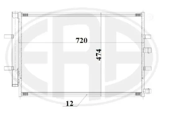 Kondensator, Klimaanlage ERA 667191 Bild Kondensator, Klimaanlage ERA 667191