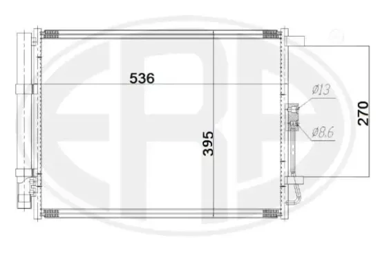 Kondensator, Klimaanlage ERA 667193 Bild Kondensator, Klimaanlage ERA 667193