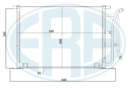 Kondensator, Klimaanlage ERA 667206 Bild Kondensator, Klimaanlage ERA 667206