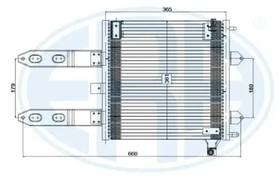 Kondensator, Klimaanlage ERA 667225 Bild Kondensator, Klimaanlage ERA 667225