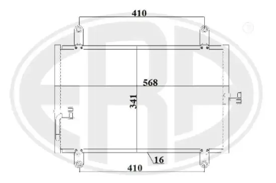 Kondensator, Klimaanlage ERA 667228 Bild Kondensator, Klimaanlage ERA 667228