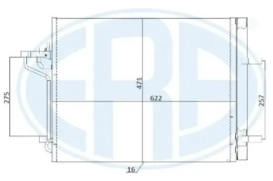 Kondensator, Klimaanlage ERA 667248 Bild Kondensator, Klimaanlage ERA 667248