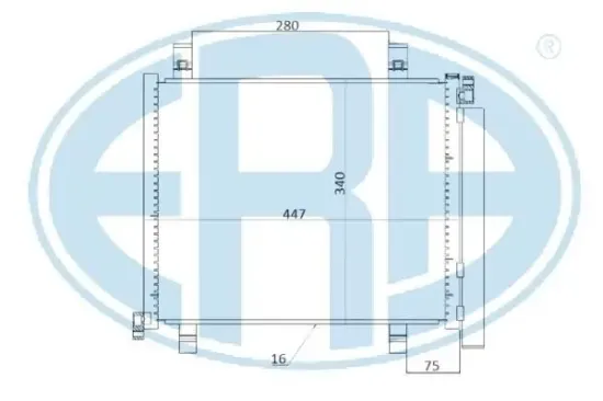 Kondensator, Klimaanlage ERA 667256 Bild Kondensator, Klimaanlage ERA 667256