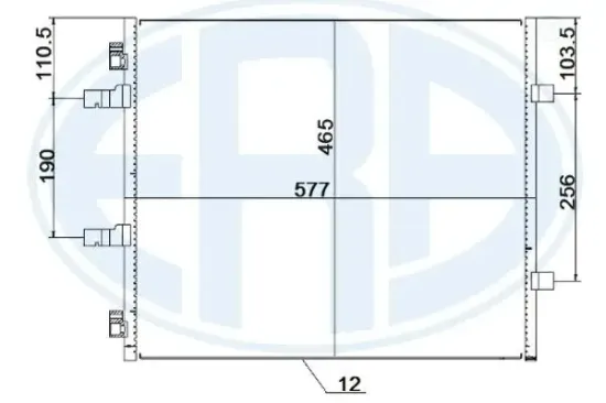 Kondensator, Klimaanlage ERA 667257 Bild Kondensator, Klimaanlage ERA 667257