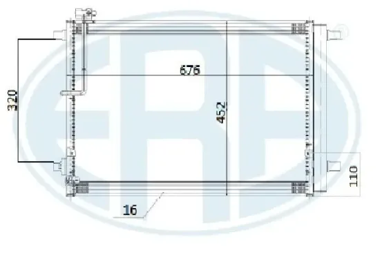 Kondensator, Klimaanlage ERA 667265 Bild Kondensator, Klimaanlage ERA 667265