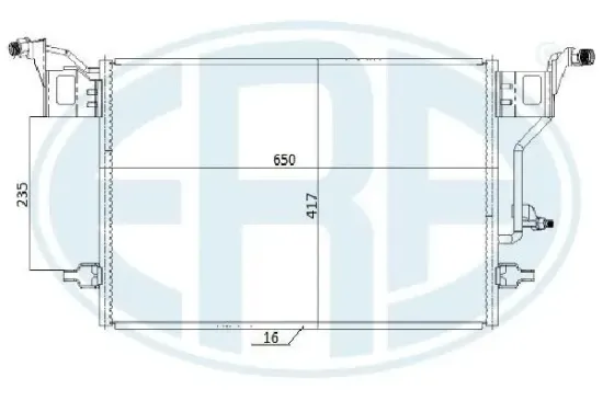 Kondensator, Klimaanlage ERA 667274 Bild Kondensator, Klimaanlage ERA 667274