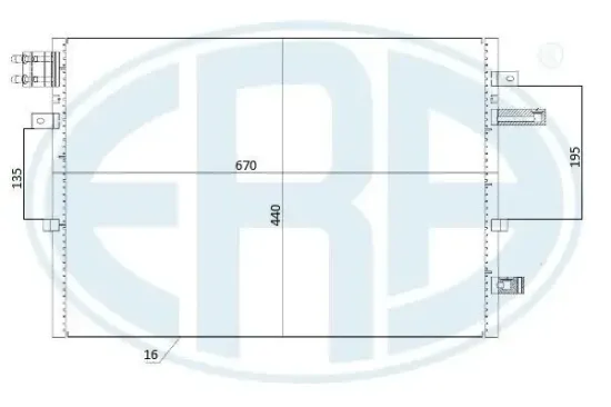 Kondensator, Klimaanlage ERA 667277 Bild Kondensator, Klimaanlage ERA 667277