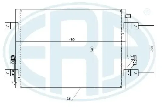Kondensator, Klimaanlage ERA 667278 Bild Kondensator, Klimaanlage ERA 667278