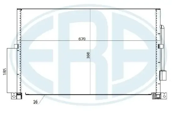 Kondensator, Klimaanlage ERA 667280 Bild Kondensator, Klimaanlage ERA 667280