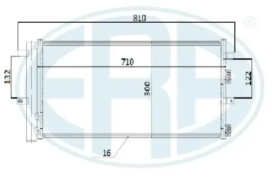Kondensator, Klimaanlage ERA 667282 Bild Kondensator, Klimaanlage ERA 667282