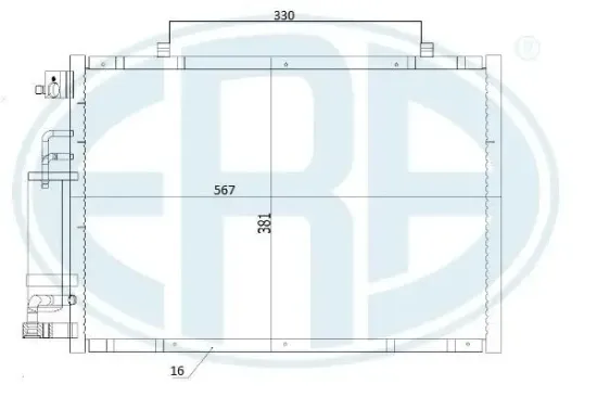 Kondensator, Klimaanlage ERA 667284 Bild Kondensator, Klimaanlage ERA 667284