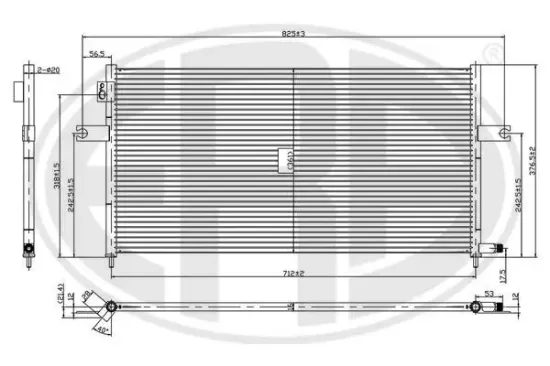 Kondensator, Klimaanlage ERA 667289 Bild Kondensator, Klimaanlage ERA 667289