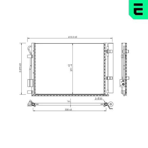 Kondensator, Klimaanlage ERA 667314 Bild Kondensator, Klimaanlage ERA 667314