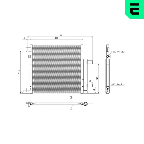 Kondensator, Klimaanlage ERA 667315 Bild Kondensator, Klimaanlage ERA 667315