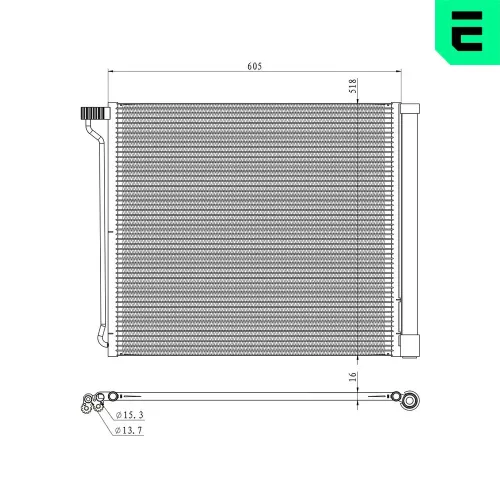 Kondensator, Klimaanlage ERA 667319 Bild Kondensator, Klimaanlage ERA 667319