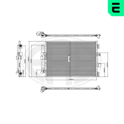 Kondensator, Klimaanlage ERA 667358 Bild Kondensator, Klimaanlage ERA 667358