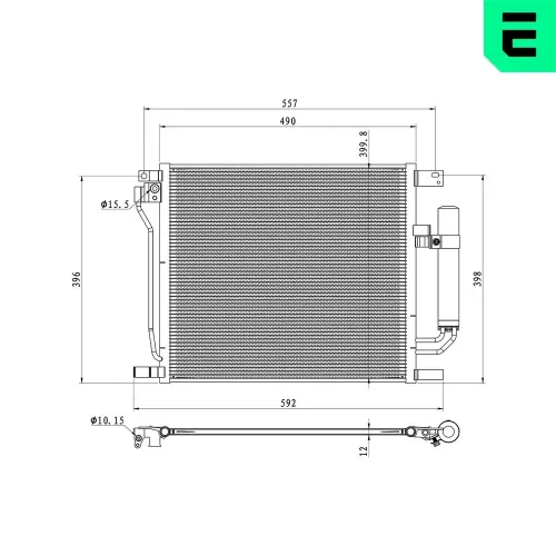 Kondensator, Klimaanlage ERA 667360 Bild Kondensator, Klimaanlage ERA 667360
