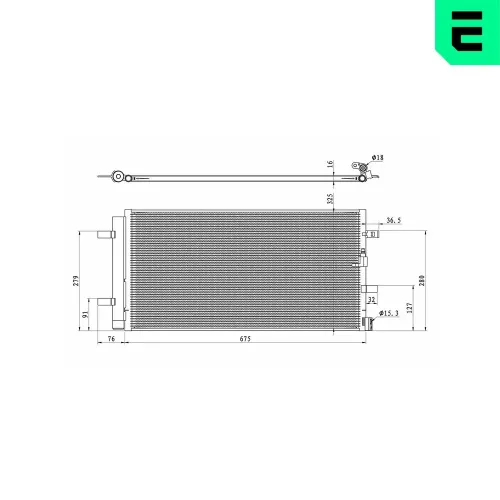 Kondensator, Klimaanlage ERA 667362 Bild Kondensator, Klimaanlage ERA 667362