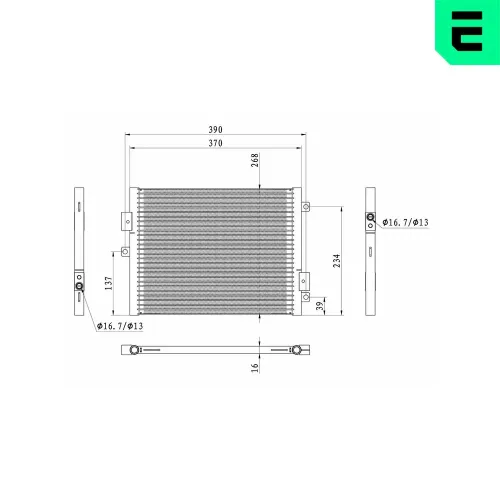 Kondensator, Klimaanlage ERA 667388 Bild Kondensator, Klimaanlage ERA 667388