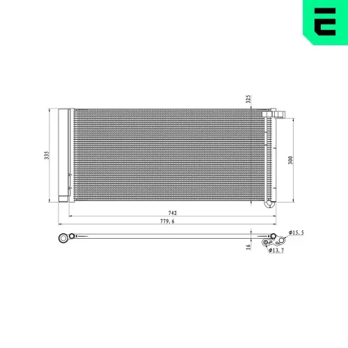 Kondensator, Klimaanlage ERA 667389 Bild Kondensator, Klimaanlage ERA 667389