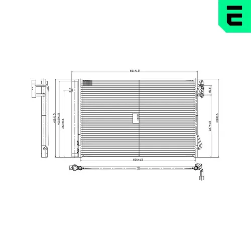 Kondensator, Klimaanlage ERA 667397 Bild Kondensator, Klimaanlage ERA 667397