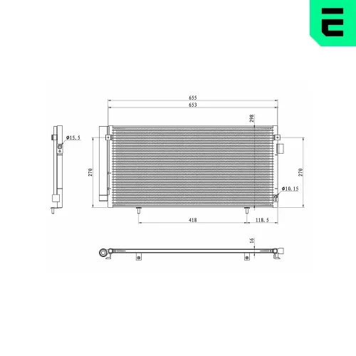 Kondensator, Klimaanlage ERA 667400 Bild Kondensator, Klimaanlage ERA 667400