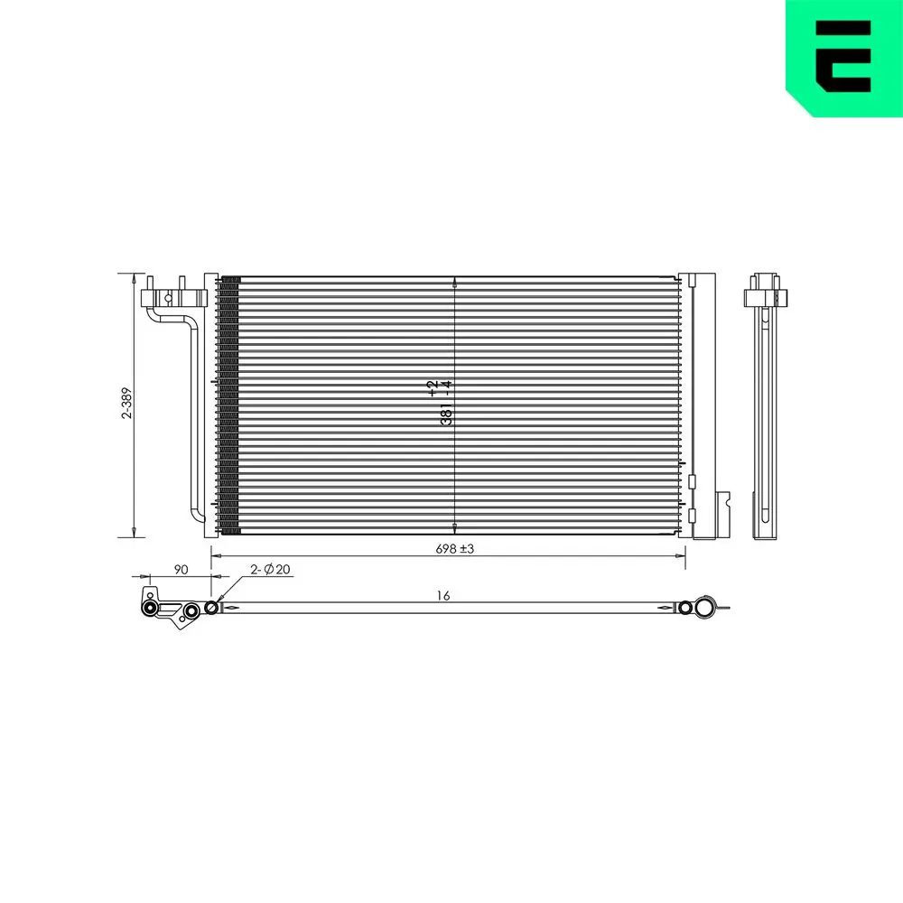Kondensator, Klimaanlage ERA 667402